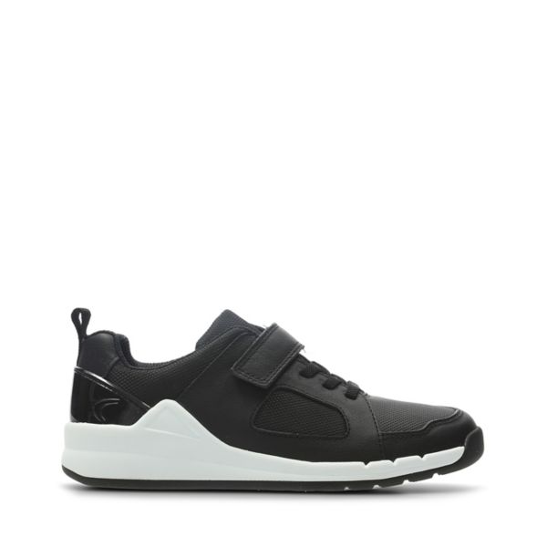 Clarks Girls Orbit Ride Trainers Black | CA-2753486